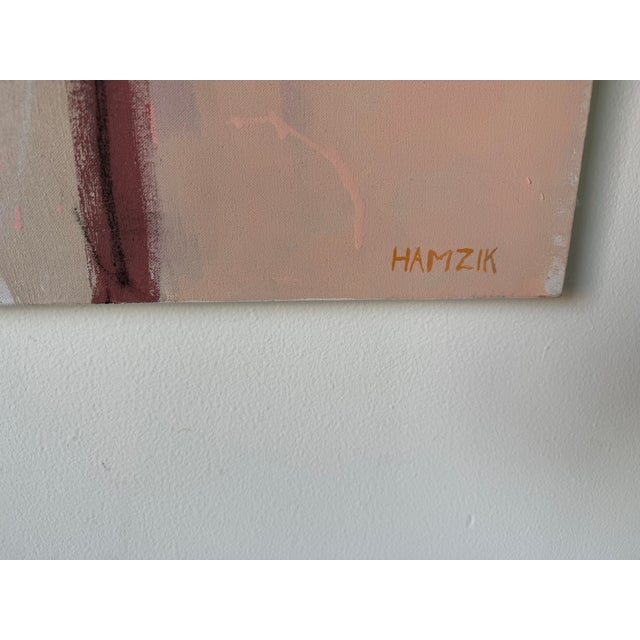 Vintage Contemporary Abstract Figurative Acrylic Painting on Canvas by Hamzik For Sale - Image 10 of 11