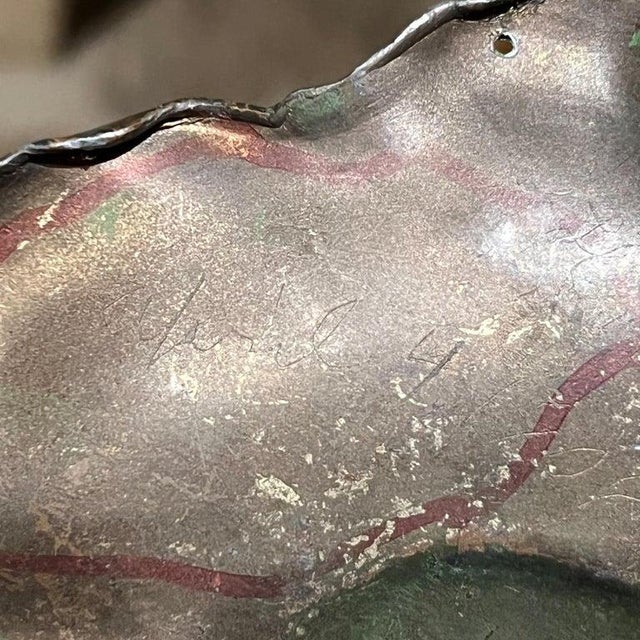 Art Deco Art Deco Fair Maiden Copper Plate Signed April 4 1906 For Sale - Image 3 of 16