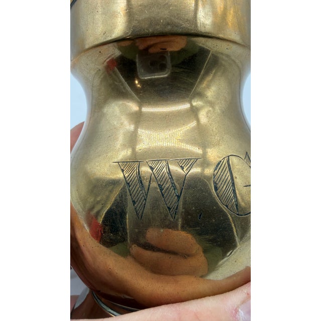 Antique Victorian English Farmhouse Brass Pub Tankard Pint Mug For Sale - Image 11 of 16