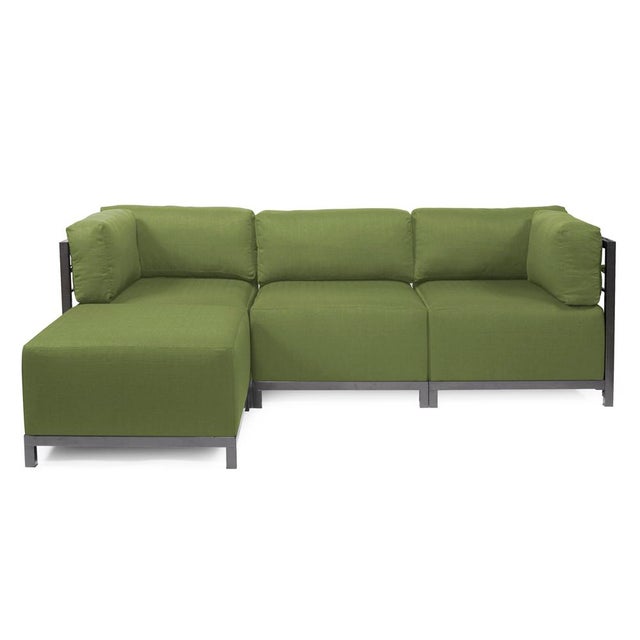 Axis Corner Chair Seascape Moss Titanium Frame For Sale In Chicago - Image 6 of 7