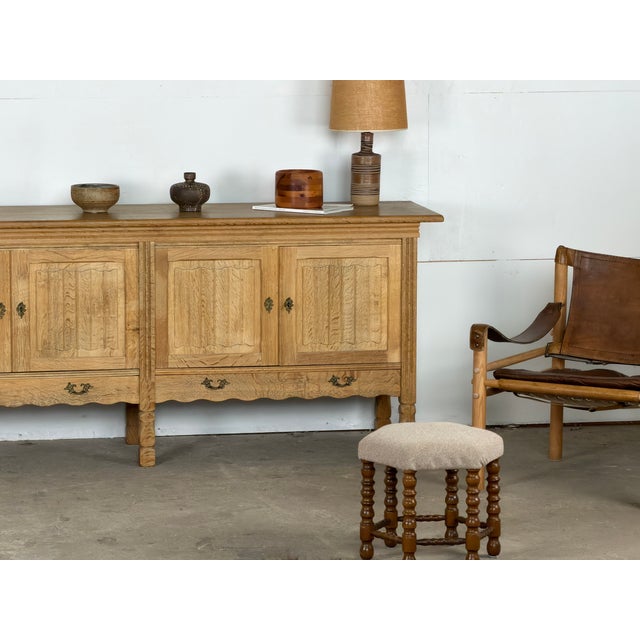 Vintage Danish Brutalist Oak Sideboard, 1960s For Sale - Image 6 of 10