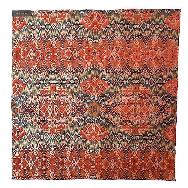 Jim Thompson Songket Fabric in Persian Red, 28" For Sale - Image 10 of 11