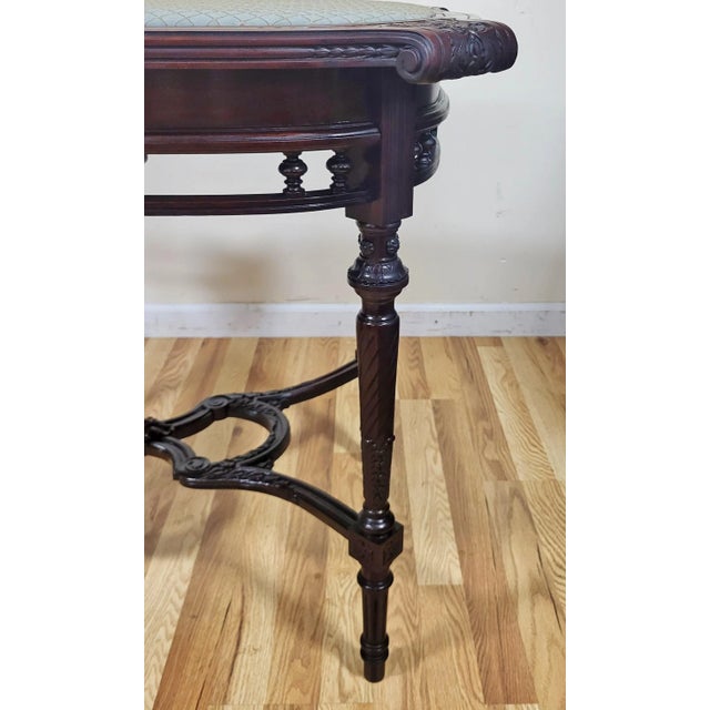 19th C American Victorian Carved Walnut Parlor Center Card Game Table For Sale - Image 10 of 14