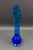Glass Fenton Valenicia Large MCM Vintage Blue Art Glass Swung Footed Vase 23 1/8" For Sale - Image 7 of 8