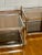 Chrome Mid Century Maison Jansen Style Two Tier Brass and Chrome Glass Square Tables, Pair For Sale - Image 8 of 12