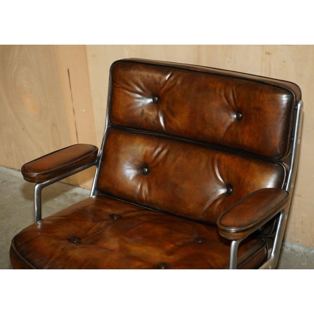 1960s Herman Miller Eames Time Life Lobby Chair in Brown Leather For Sale - Image 10 of 17