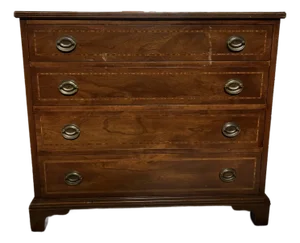 English Four Drawer Chest of Drawers or Commode, 19th Century