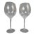 Contemporary Vera Wang for Wedgwood 9.5" Cut Crystal Red Wine Goblets - Set of 2 For Sale
