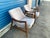 Mid Century Style Lounge Chairs Walnut Frames Gray Chenille -Pair For Sale - Image 4 of 6