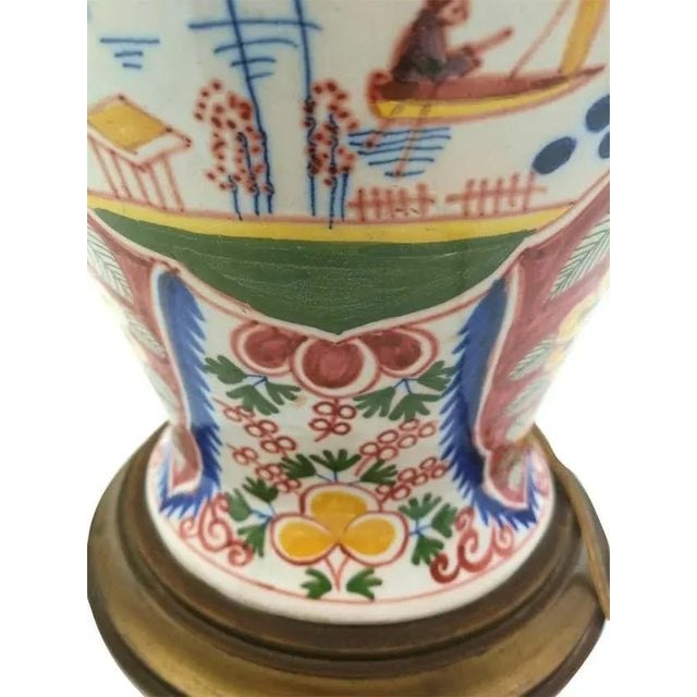 Delf Vase Lamp, 1900s For Sale - Image 6 of 11