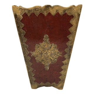 1950s Florentine Waste Basket For Sale