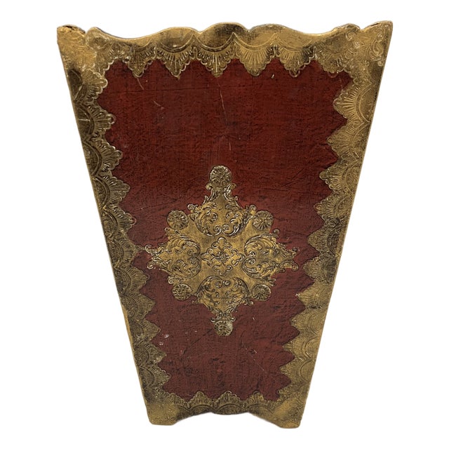 1950s Florentine Waste Basket For Sale