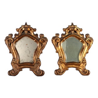 Baroque Giltwood Mirrors, Italy, 18th Century, Set of 2 For Sale
