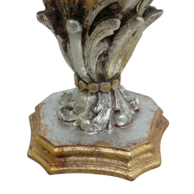 1990s Italian Gold Silver Gilt Regency Plum Finial Sculpture For Sale - Image 4 of 9