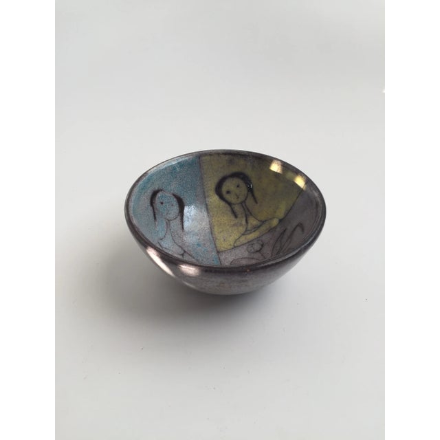 Gray Italian Ceramic Bowl • Mid Century For Sale - Image 8 of 8