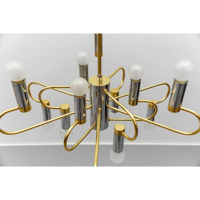 Mid-Century Modern Bicolor Orbit Ceiling Lamp, Italy, 1960s For Sale - Image 6 of 16
