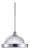 Pasargad Home Natalie Rounded Glass & Polished Chrome Pendant For Sale