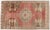 Vintage Turkish Door Mat Rug – Reddish Ground With Medallion & Muted Florals -1' 9'' X 3' 7'' Infuse your space with...