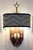 1980s Vintage Wall Lamp with Mahogany Back Panel, Brass Frame and Fabric Shade, 1980s For Sale - Image 5 of 8