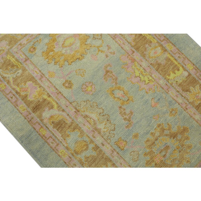 Modern Turkish Oushak Rug 3'2" x 4'11" For Sale - Image 4 of 6