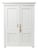 Two-Door Wardrobe with Floral Carved Details For Sale
