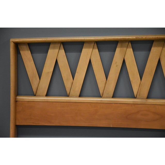 Mid-Century Modern Maple King Headboard by Paul Frankl for Johnson Furniture For Sale - Image 3 of 6