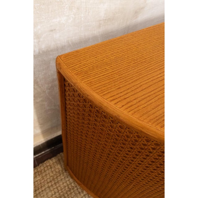 Wooden Sideboard with Vienna Cane Inserts, 1970s For Sale - Image 6 of 7