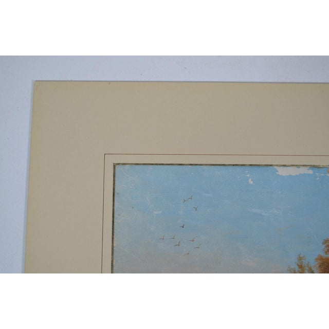 Early 19th Century French School From the Beginning of the 19th Century "Pastoral in a Landscape at the Mill" Gouache For Sale - Image 5 of 12