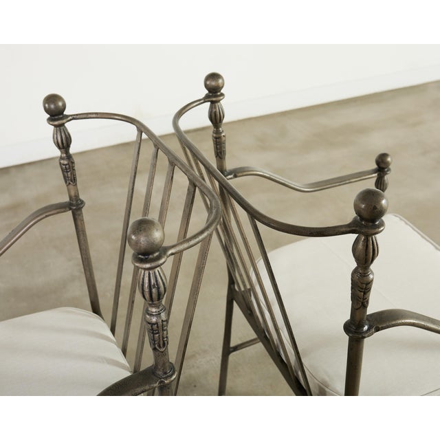 Set of Three Michael Taylor Designs Montecito Garden Barstools For Sale - Image 13 of 18