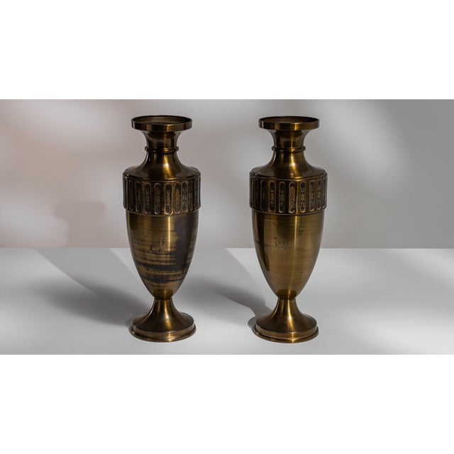Early 20th Century France Brass Vase For Sale - Image 10 of 15
