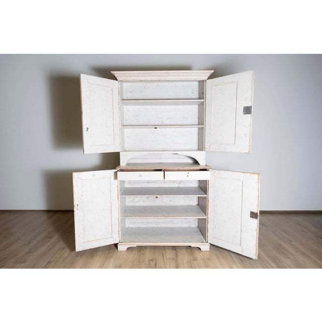 Gustavian (Swedish) 18th Century Swedish Gustavian Two-part Cabinet Circa 1790 For Sale - Image 3 of 6