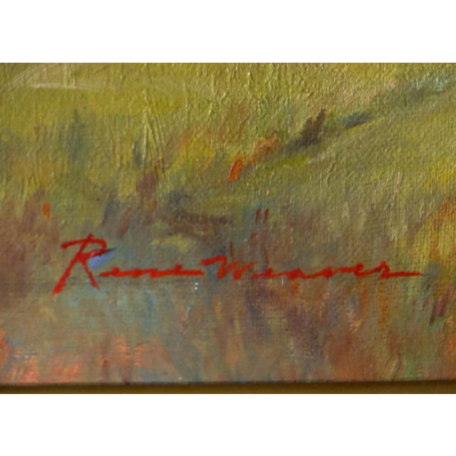 Mid-Century Modern Rene Weaver, Bucolic Landscape by Bohemian Club Member For Sale - Image 3 of 8