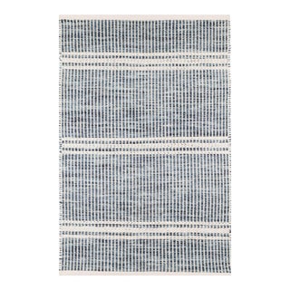 Dash & Albert by Annie Selke Malta Blue Woven Wool Rug, 9' 6" x 13' 6" For Sale