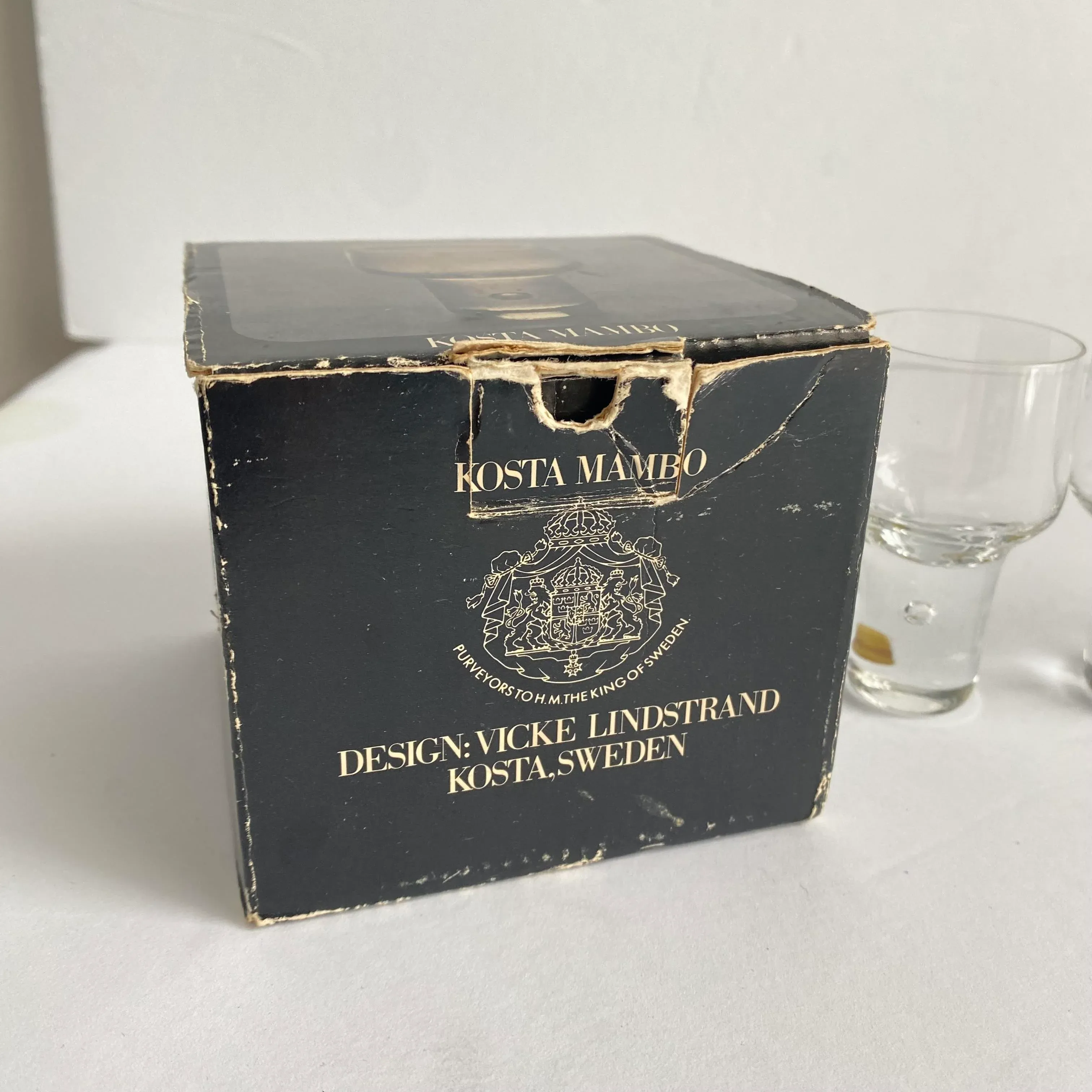 Kosta Boda Mambo Shot Cordial Liqueur Glasses Small Glass Desert