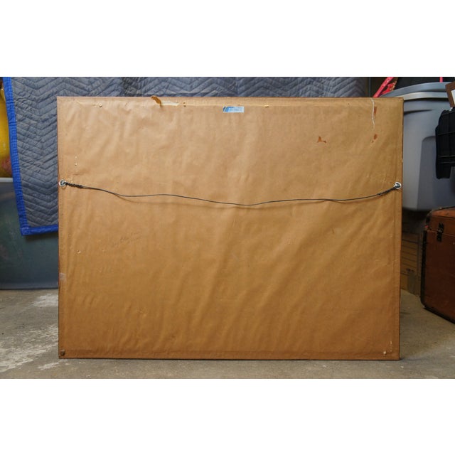 Late 20th Century Mary Ellen Wilson Ohio Winter Farmhouse Landscape Watercolor Painting 34", Framed For Sale - Image 11 of 11