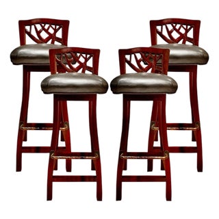 Martin Pierce English Hedgerow Bar Counter Stools- A Set of 4 For Sale