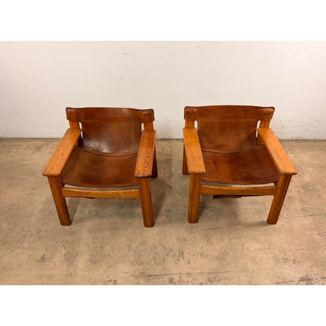 Wood Natura Armchairs in Pine Wood and Leather by Karin Mobring for Ikea, 1970s, Set of 2 For Sale - Image 7 of 7