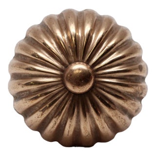 Antique Fluted Brass Door Knob For Sale