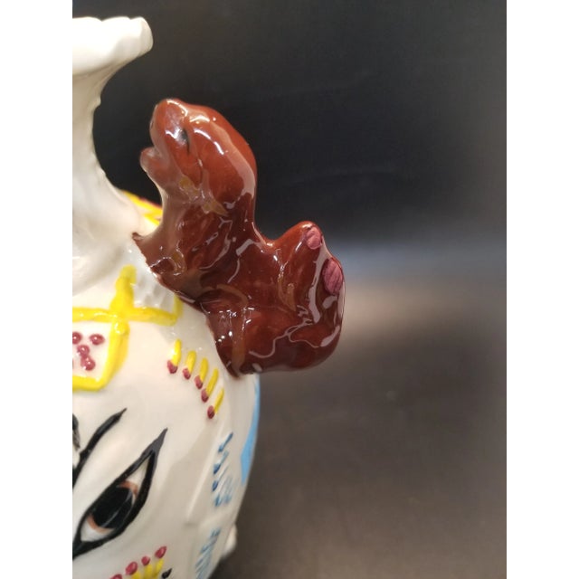 1970s Vintage Staffordshire Like Asian Inspired Ceramic GingerJar For Sale - Image 5 of 8