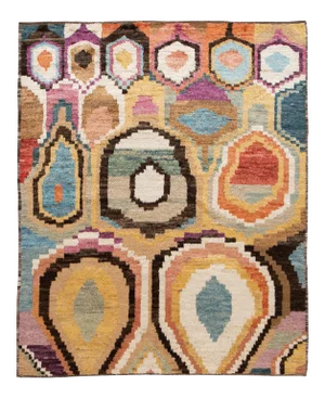 Colorful Modern Moroccan Handmade Wool Rug