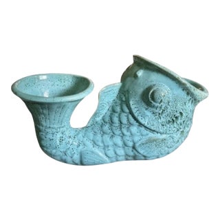 1970s Hollywood Regency Ceramic Koi Planter For Sale