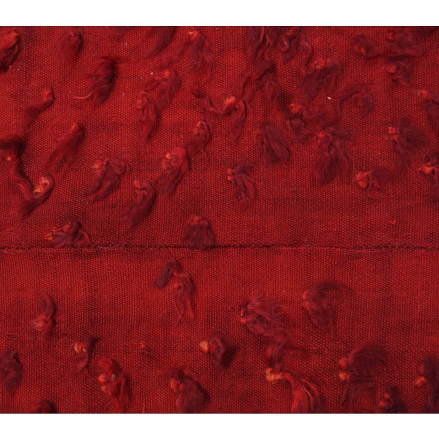 Red Vintage Turkish Hand-Knotted Wool Cotton Red Kilim Runner Rug For Sale - Image 8 of 9