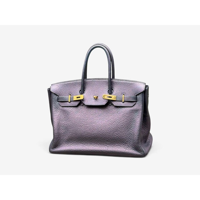 Hermès, Birkin Retourne 35, Taurillon Clemence Leather, Gold Hardware, France, 2003 For Sale In New York - Image 6 of 16