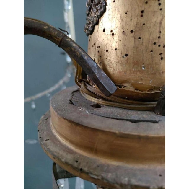 Italian Gilt Chandelier, 1820s For Sale - Image 3 of 15
