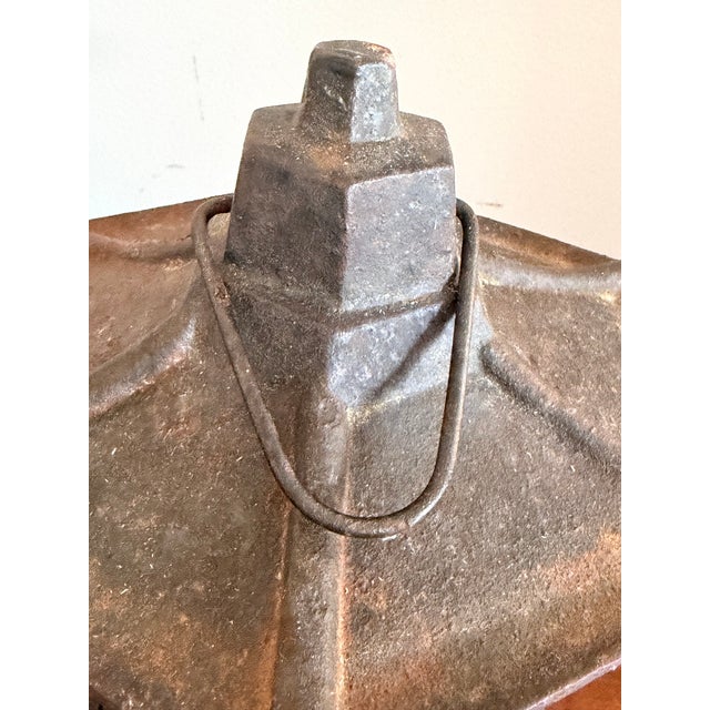 Charcoal Japanese Cast Iron Pagoda Candle Holder Lantern For Sale - Image 8 of 10