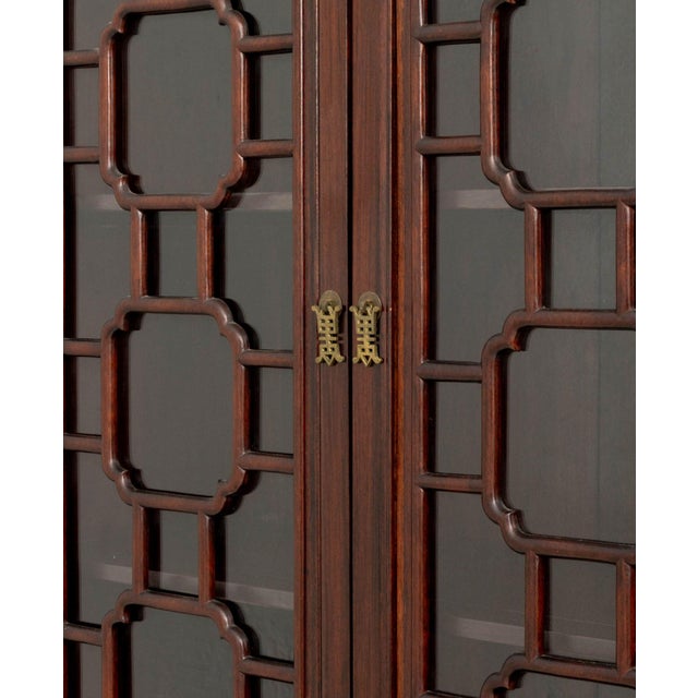 Brown Chinese Rosewood China Cabinet For Sale - Image 8 of 10