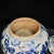 Chinoiserie Blue and White Figural Story Lotus Leaf Ginger Jar, Chinoiserie Decorative Porcelain Canister For Sale - Image 3 of 9