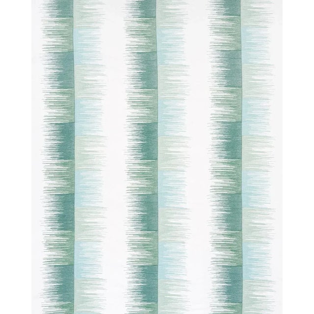 Bold and beautiful, large scale Sunburst Stripe Embroidery in mineral is embroidered on a linen ground, evoking the...