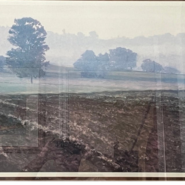 Large Signed Kent Lovelace "Winter Hillside" Lithograph Designer Frame 36x34 For Sale - Image 4 of 8