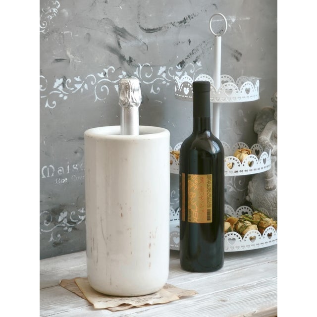 Antique Alabaster Vase, Tall Marble Jar For Sale - Image 4 of 11